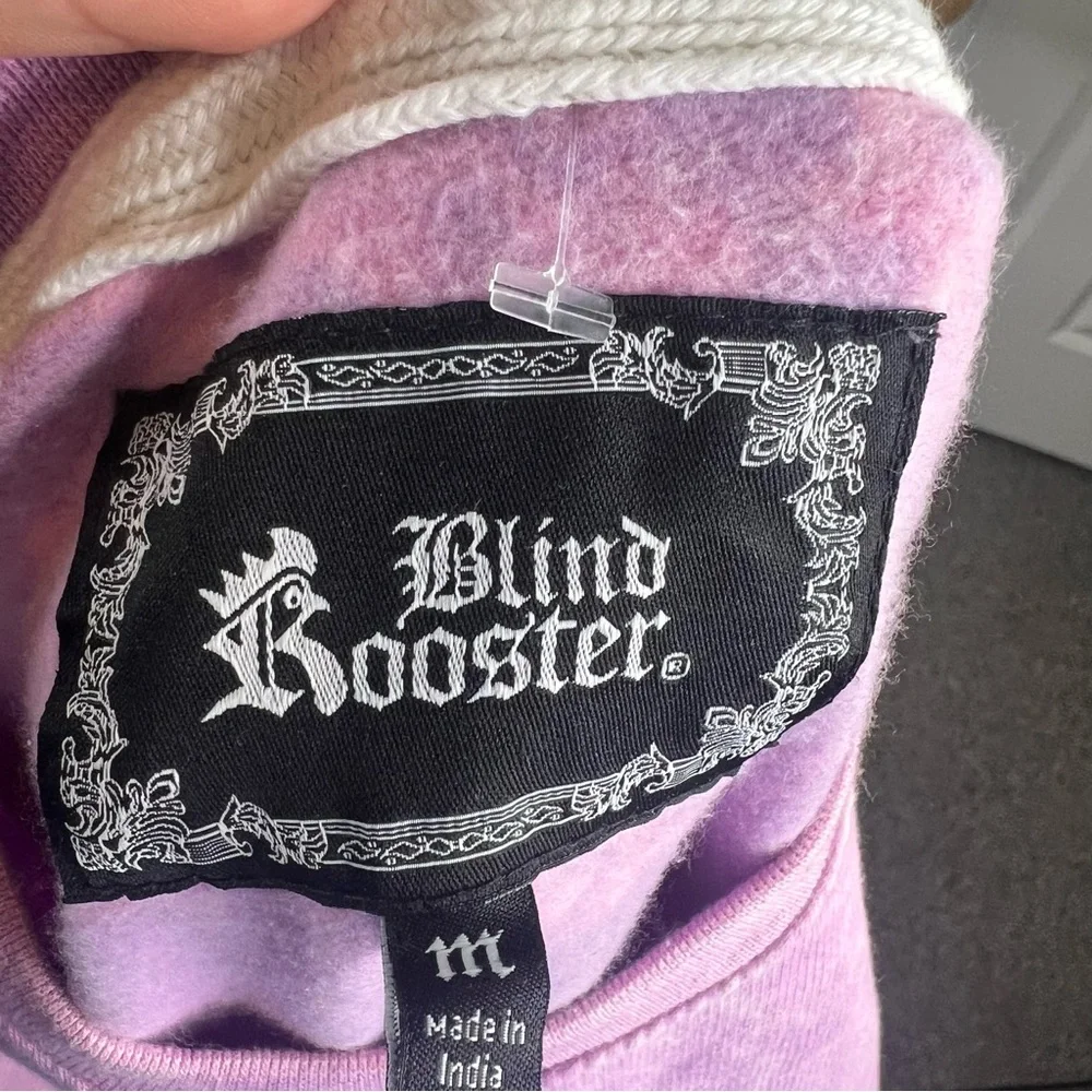 Sz M Blind Rooster “Soar” Graphic Dragon Embroidered Sweatshirt NWOT $118 MSRP